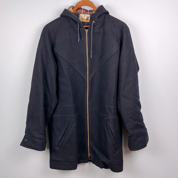 Pendleton Jackets & Blazers - Vintage Lobo by Pendleton wool zipper coat with plaid lined hood